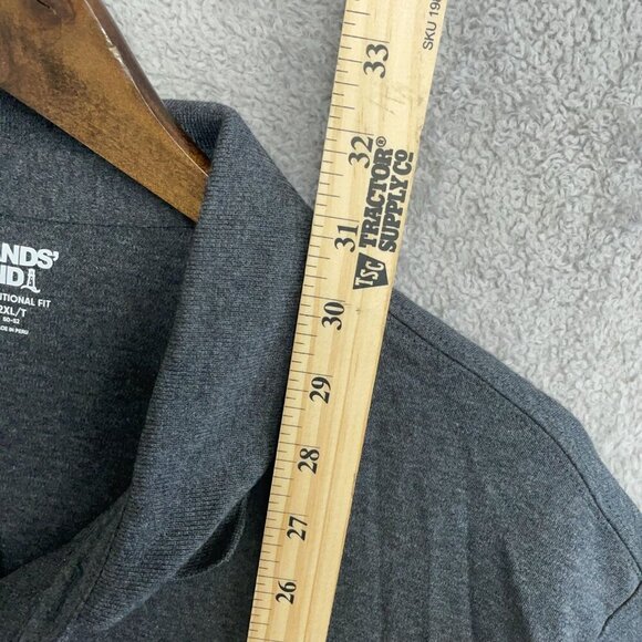 NWOT Lands' End Men's 2XLT Charcoal Gray Polo Shirt Traditional Fit Short Sleeve - Picture 4 of 8